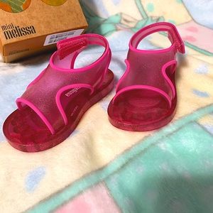 Mini Melissa Toddler Girls Size 8 Sandals Brand New in Box.